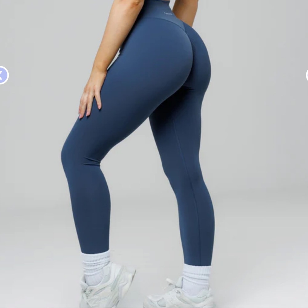 PARAGON High-Waist Sculpting Leggings in Slate Blue
